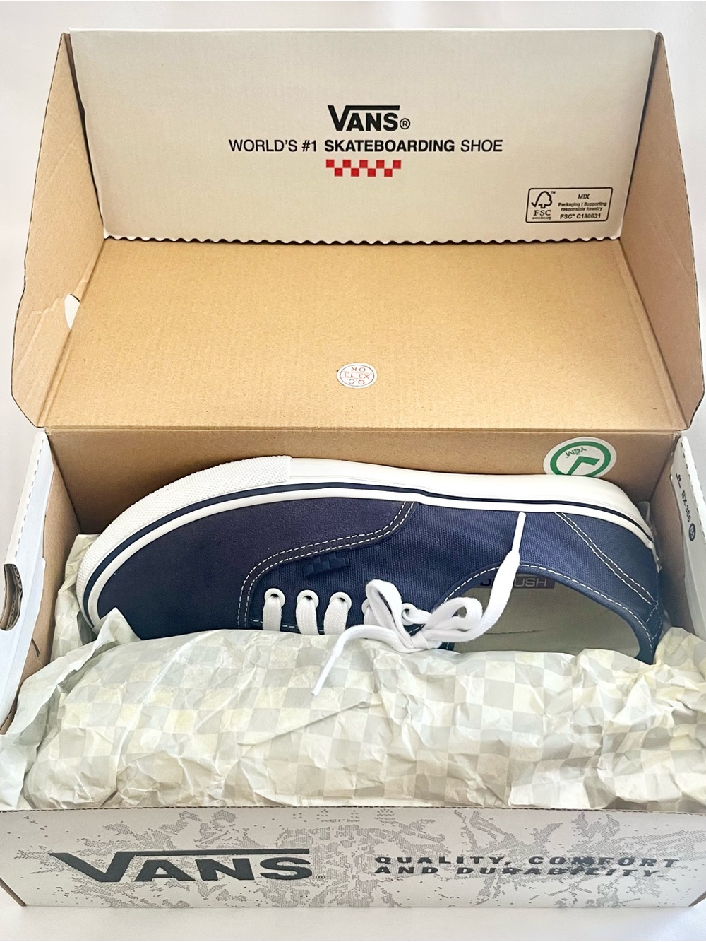 Vans Skate Authentic Men’s 8.5 / Women’s 10 Deep Twilight Blue PopCush DuraCap